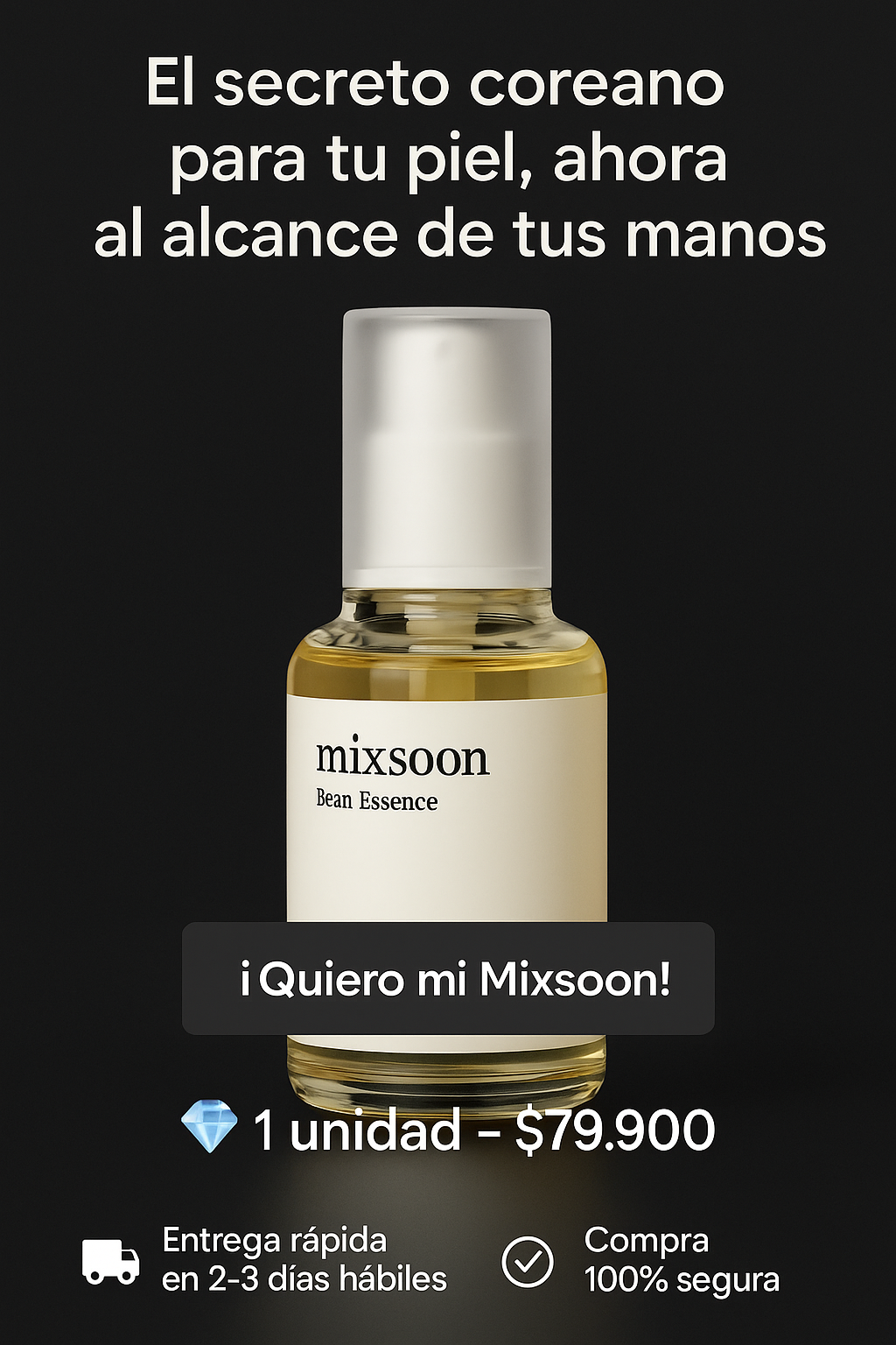 ¿Piel de vidrio? MIXSOON lo hace posible. Tu piel, luminosa y perfecta sin filtros